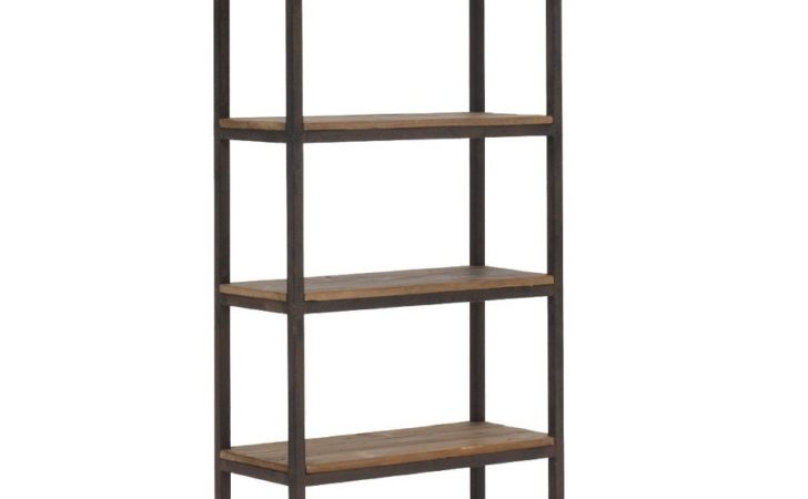 Civic Wood Metal Bookshelf Zin Home