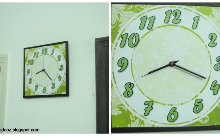 Diy Green Wall Clock Template Indian Woodworking