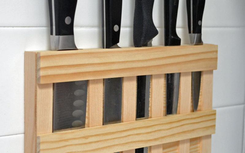 Diy Wall Mounted Wood Knife Rack Smart Solutions