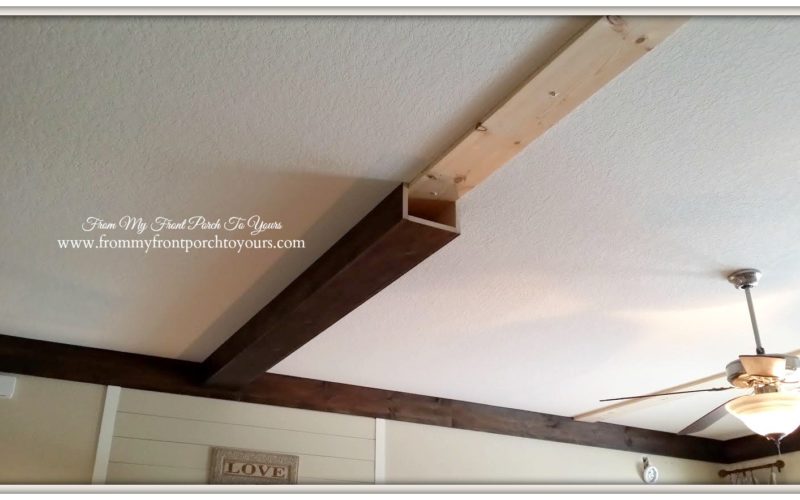 Front Porch Yours Made Our Diy Wood Beams