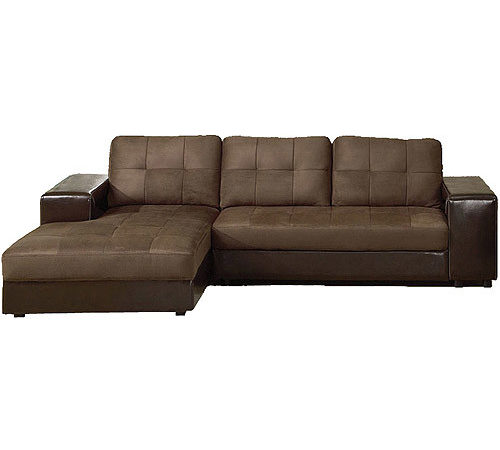 Furniture America Aspen Espresso Sectional Sofa