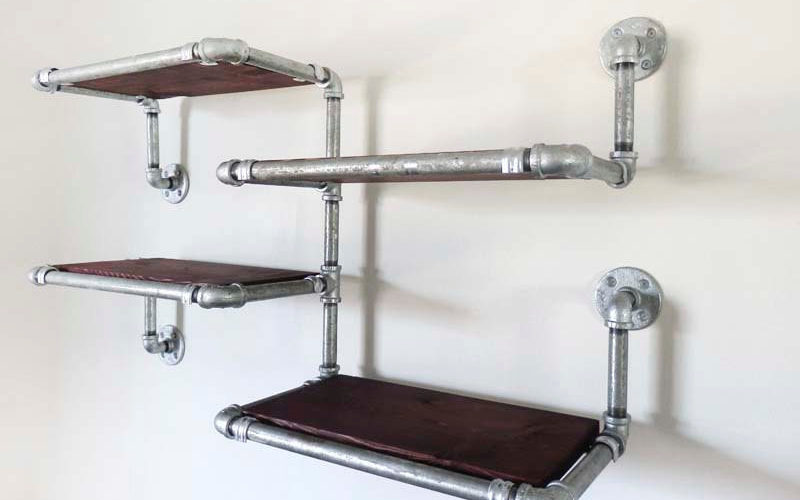 Hanging Shelf Galvanized Pipe Shelves Derekgoodbrand