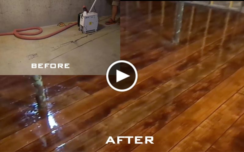 Make Concrete Look Like Wood Flooring Canfty