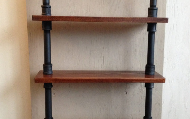 Pipe Shelf Wood Shelves Industrialpipedesign Etsy