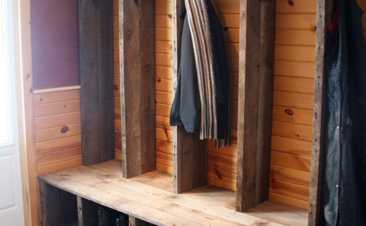 Reclaimed Barn Wood Entryway Bench Random