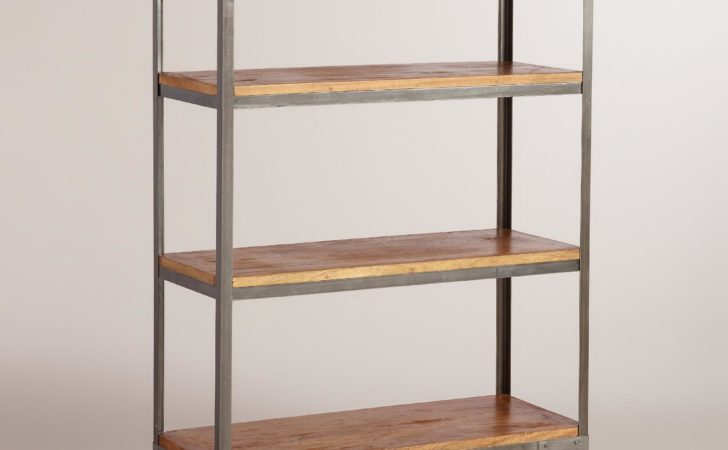 Wood Metal Aiden Bookcase World Market